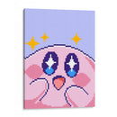 Kirby destellos Pixel Art - Marco Green | Cuadro decorativo de Canvas Lab