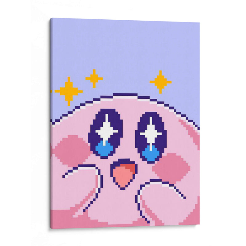 Kirby destellos Pixel Art - Marco Green | Cuadro decorativo de Canvas Lab