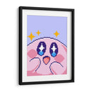 Kirby destellos Pixel Art - Marco Green | Cuadro decorativo de Canvas Lab