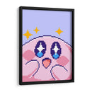 Kirby destellos Pixel Art - Marco Green | Cuadro decorativo de Canvas Lab