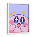 Kirby destellos Pixel Art - Marco Green | Cuadro decorativo de Canvas Lab