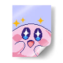 Kirby destellos Pixel Art - Marco Green | Cuadro decorativo de Canvas Lab