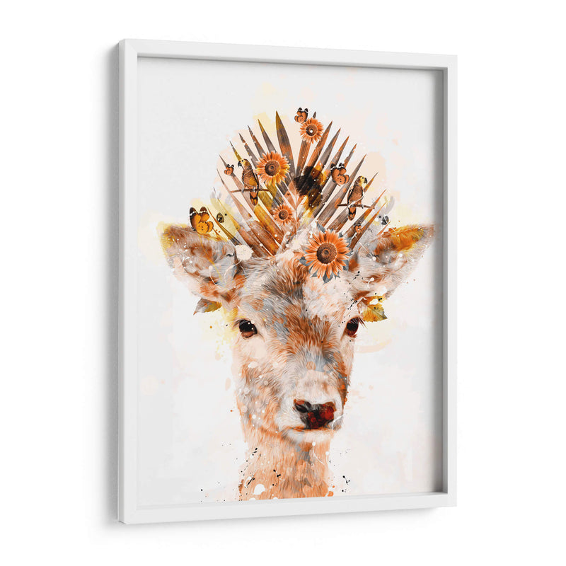 Venado, Aves y Flores - Lofty&Me | Cuadro decorativo de Canvas Lab