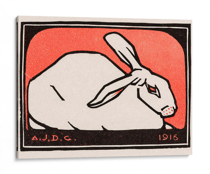 Conejo acostado - Julie de Graag | Cuadro decorativo de Canvas Lab