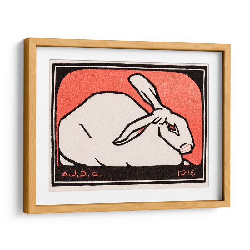 Conejo acostado - Julie de Graag | Cuadro decorativo de Canvas Lab