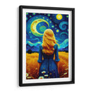 Mujer en campo estrellado - Paltik Arte Digital | Cuadro decorativo de Canvas Lab