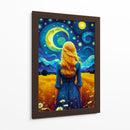 Mujer en campo estrellado - Paltik Arte Digital | Cuadro decorativo de Canvas Lab