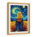 Mujer en campo estrellado - Paltik Arte Digital | Cuadro decorativo de Canvas Lab