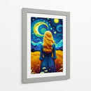 Mujer en campo estrellado - Paltik Arte Digital | Cuadro decorativo de Canvas Lab