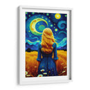 Mujer en campo estrellado - Paltik Arte Digital | Cuadro decorativo de Canvas Lab