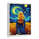 Mujer en campo estrellado - Paltik Arte Digital | Cuadro decorativo de Canvas Lab