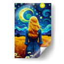 Mujer en campo estrellado - Paltik Arte Digital | Cuadro decorativo de Canvas Lab