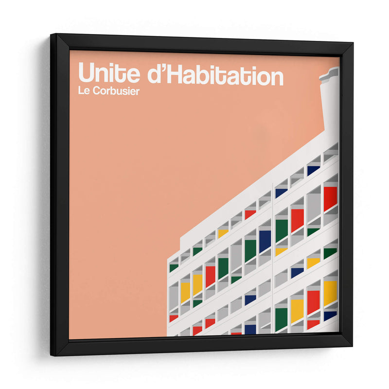 Unidad Habitacional de Marsella - Le Corbusier - mm ilustraciones | Cuadro decorativo de Canvas Lab