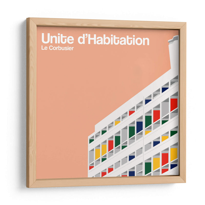 Unidad Habitacional de Marsella - Le Corbusier - mm ilustraciones | Cuadro decorativo de Canvas Lab