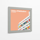 Unidad Habitacional de Marsella - Le Corbusier - mm ilustraciones | Cuadro decorativo de Canvas Lab