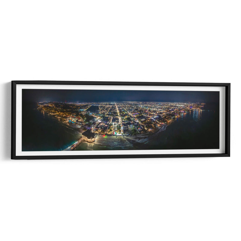 Playa del Carmen de noche foto panoramica - Fernando Lopez | Cuadro decorativo de Canvas Lab
