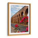 Flor de camelina enmarcando el acueducto de Morelia. - Nosion | Cuadro decorativo de Canvas Lab