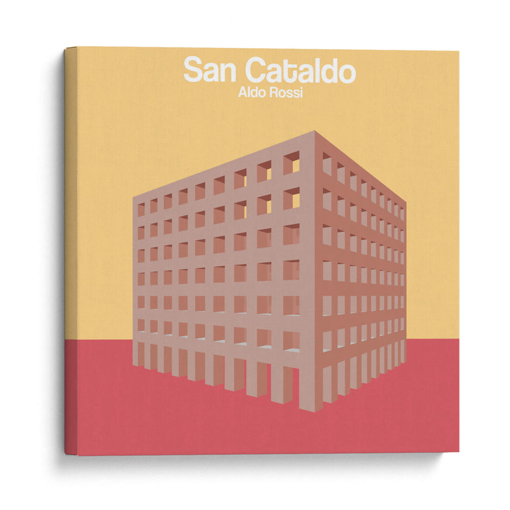 Cementerio San Cataldo, Aldo Rossi - mm ilustraciones | Cuadro decorativo de Canvas Lab