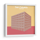 Cementerio San Cataldo, Aldo Rossi - mm ilustraciones | Cuadro decorativo de Canvas Lab