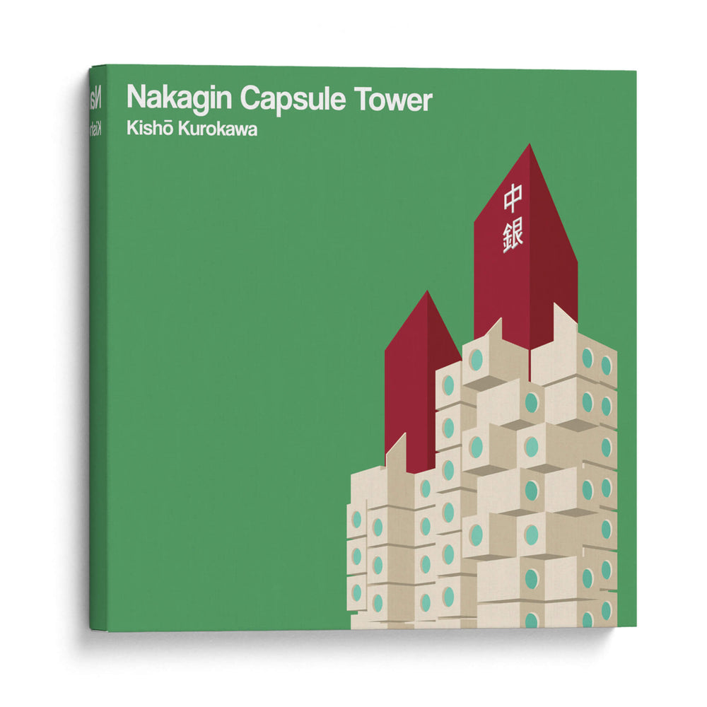 Torre Nakagin - Kisho Kurokawa - mm ilustraciones | Cuadro decorativo de Canvas Lab
