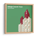 Torre Nakagin - Kisho Kurokawa - mm ilustraciones | Cuadro decorativo de Canvas Lab