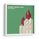 Torre Nakagin - Kisho Kurokawa - mm ilustraciones | Cuadro decorativo de Canvas Lab