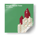 Torre Nakagin - Kisho Kurokawa - mm ilustraciones | Cuadro decorativo de Canvas Lab