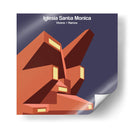 Iglesia Santa Monica - Vicens   Ramos - mm ilustraciones | Cuadro decorativo de Canvas Lab