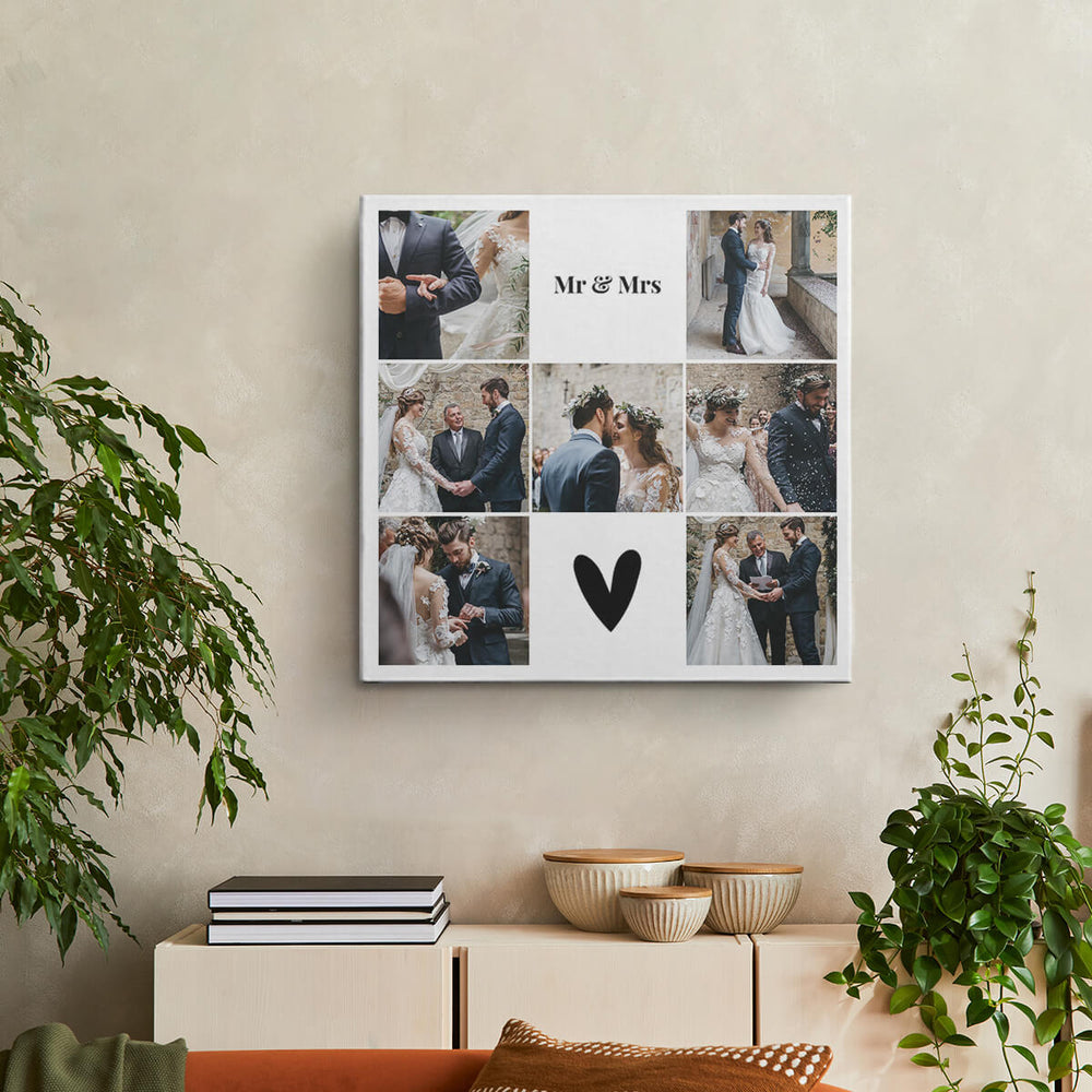 Mr and Mrs en Canvas