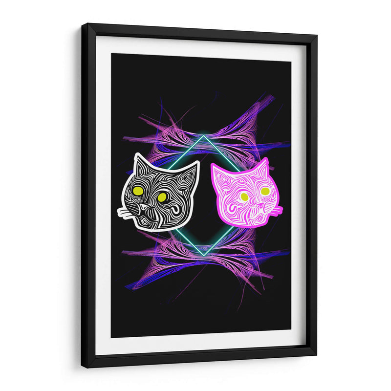 Gatos Neón Psicodélicos. - Nosion | Cuadro decorativo de Canvas Lab