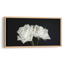 Dos rosas en fondo negro frontal - Nacifilm | Cuadro decorativo de Canvas Lab