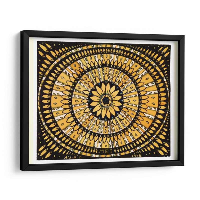 Roseta de flores y hojas estilizadas. - Julie de Graag | Cuadro decorativo de Canvas Lab