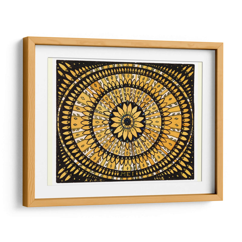 Roseta de flores y hojas estilizadas. - Julie de Graag | Cuadro decorativo de Canvas Lab