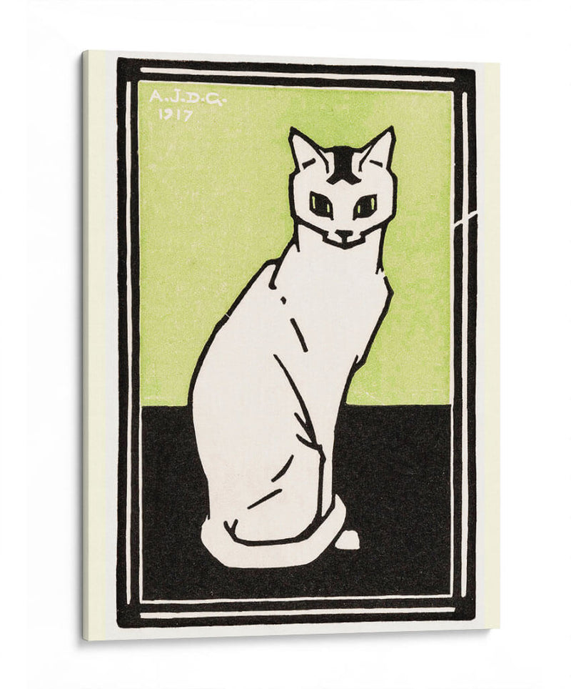 Gato sentado - II - Julie de Graag | Cuadro decorativo de Canvas Lab