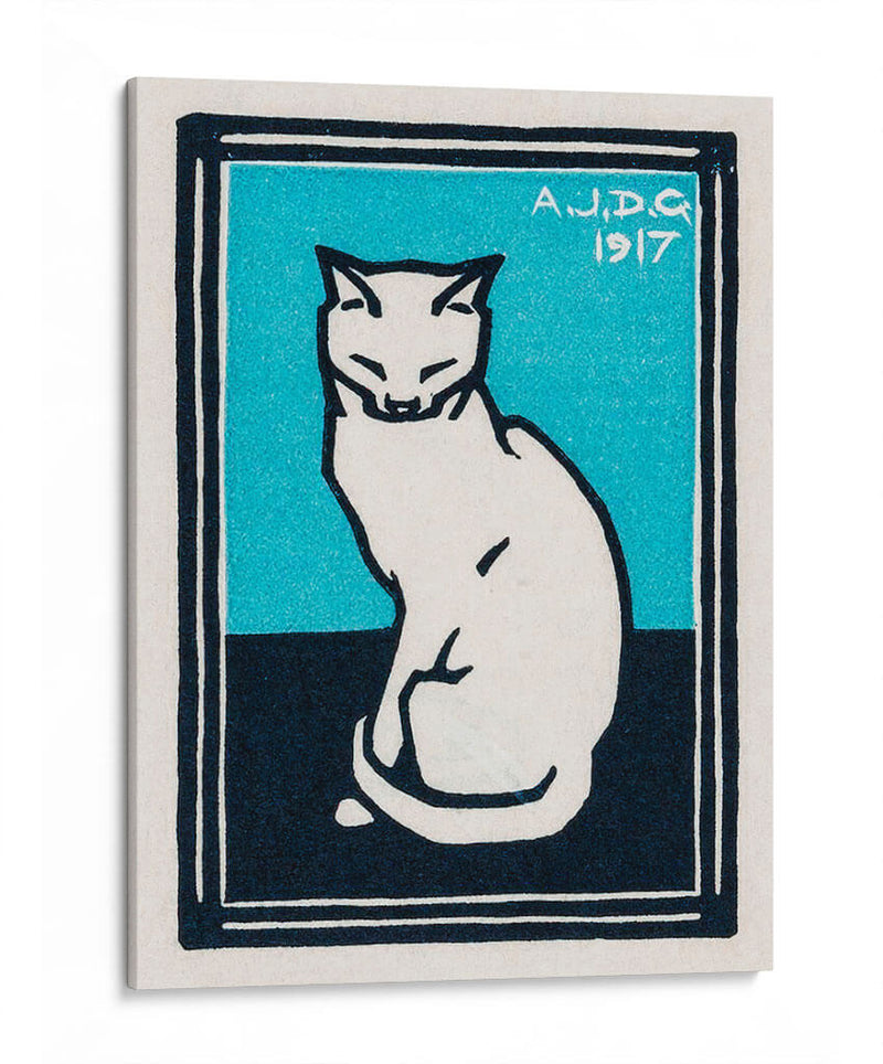 Gato sentado - IV - Julie de Graag | Cuadro decorativo de Canvas Lab