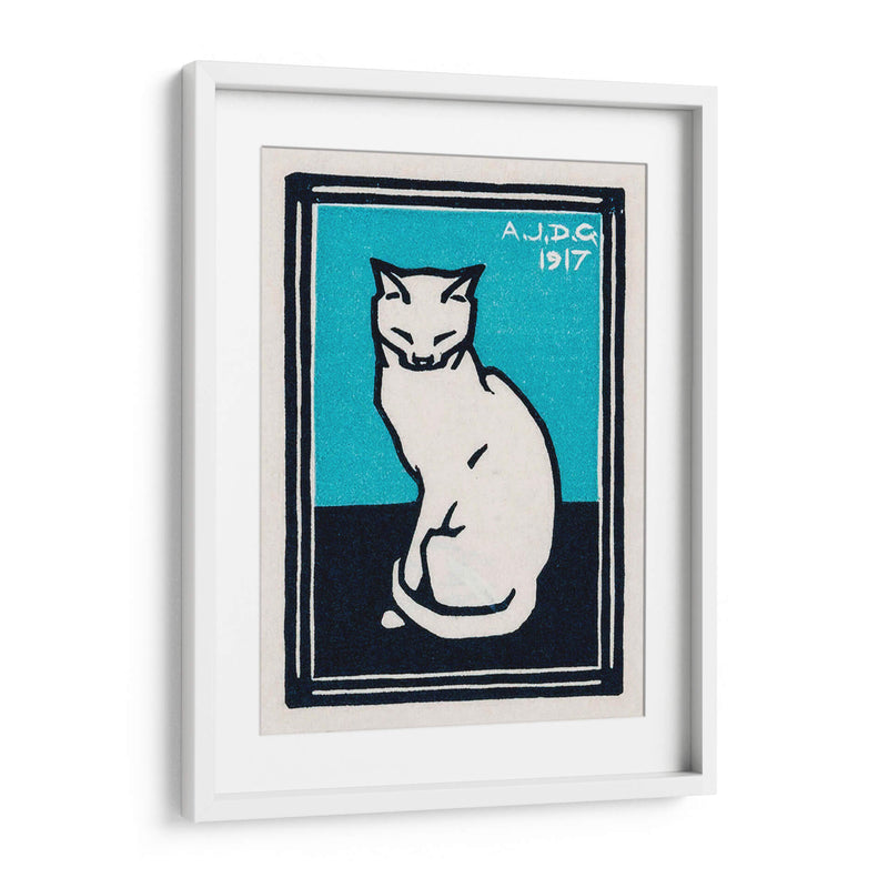 Gato sentado - IV - Julie de Graag | Cuadro decorativo de Canvas Lab