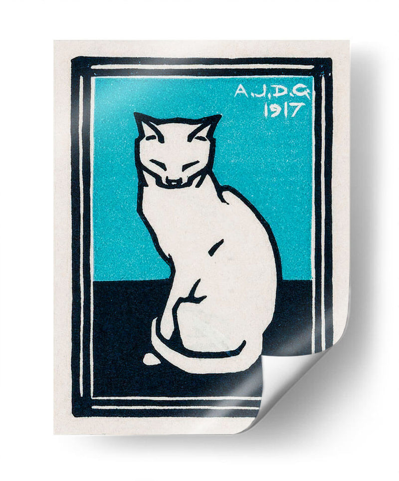 Gato sentado - IV - Julie de Graag | Cuadro decorativo de Canvas Lab