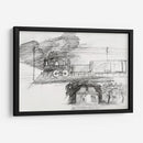 Locomotora de vapor y una casa con chimenea - Julie de Graag | Cuadro decorativo de Canvas Lab