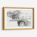 Locomotora de vapor y una casa con chimenea - Julie de Graag | Cuadro decorativo de Canvas Lab