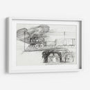 Locomotora de vapor y una casa con chimenea - Julie de Graag | Cuadro decorativo de Canvas Lab