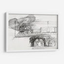 Locomotora de vapor y una casa con chimenea - Julie de Graag | Cuadro decorativo de Canvas Lab