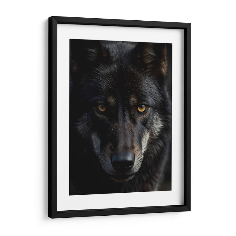 Lobo Negro - Infiniity Art | Cuadro decorativo de Canvas Lab