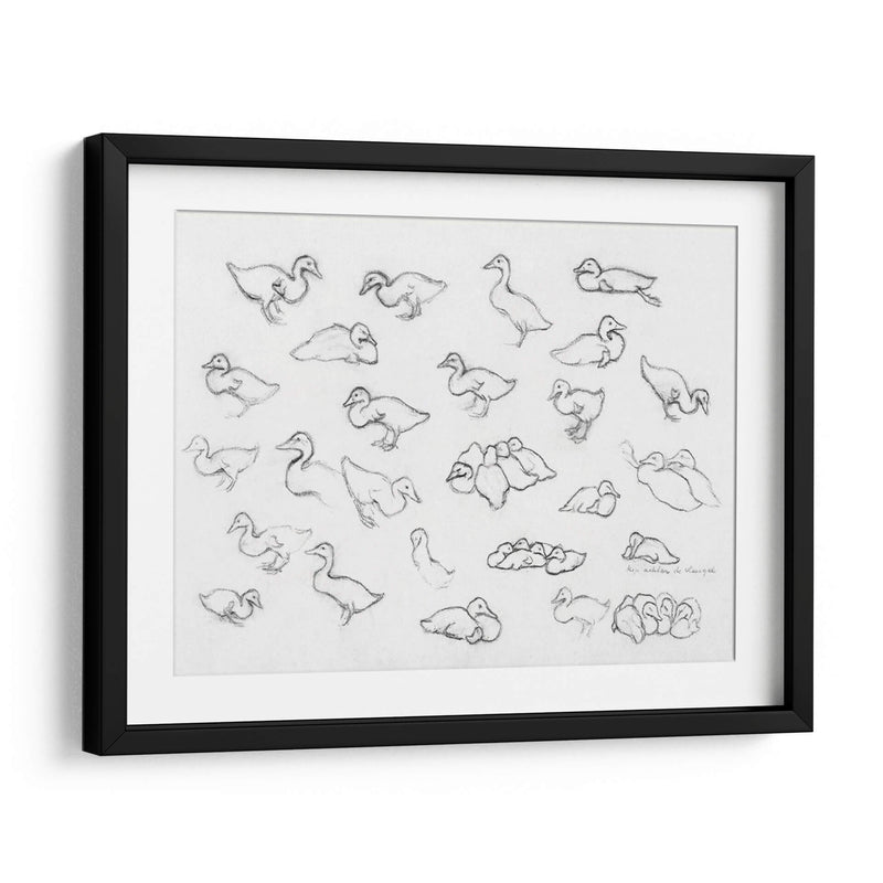 Bosquejo estudio de patos - Julie de Graag | Cuadro decorativo de Canvas Lab