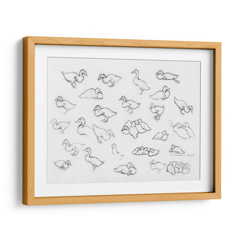 Bosquejo estudio de patos - Julie de Graag | Cuadro decorativo de Canvas Lab