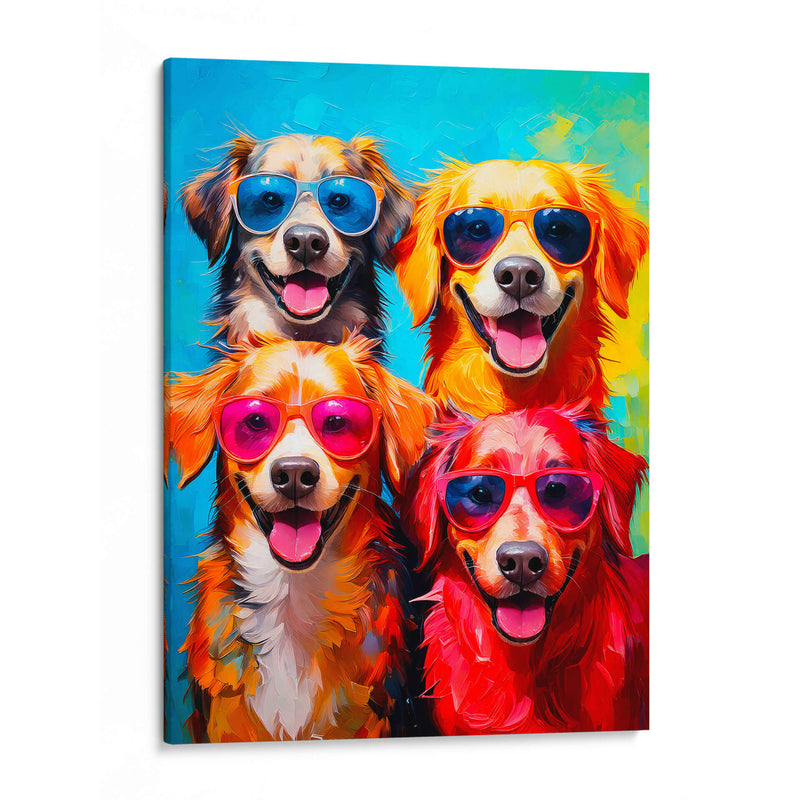 4 perros - Paltik Arte Digital | Cuadro decorativo de Canvas Lab