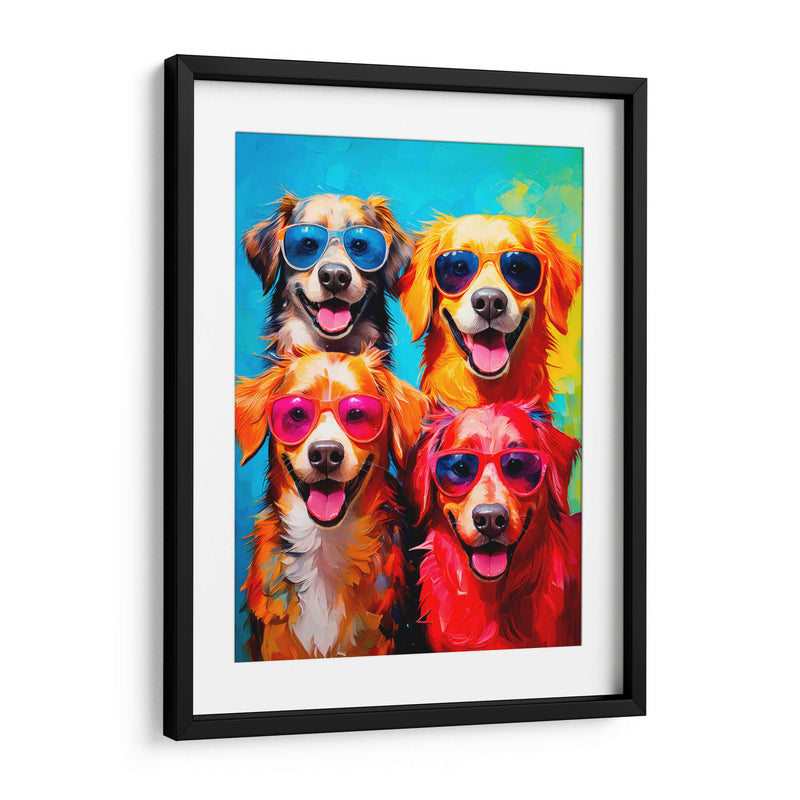 4 perros - Paltik Arte Digital | Cuadro decorativo de Canvas Lab