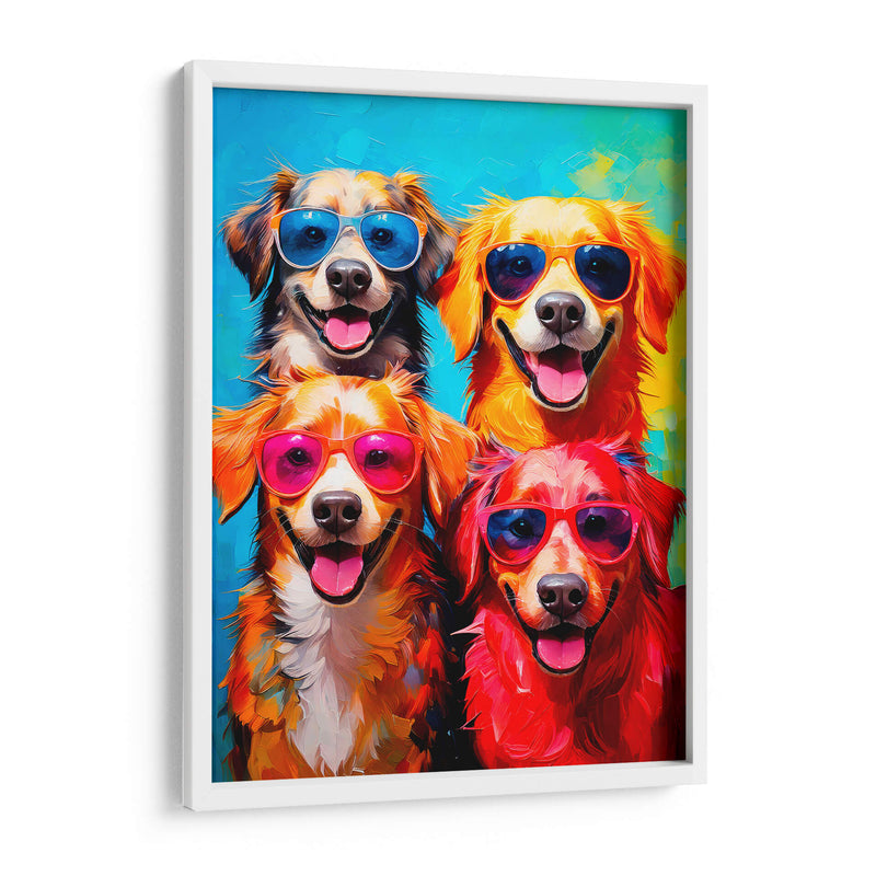 4 perros - Paltik Arte Digital | Cuadro decorativo de Canvas Lab
