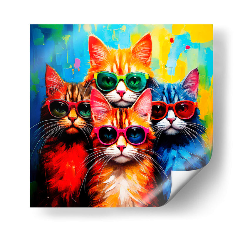 4 gatitos - Paltik Arte Digital | Cuadro decorativo de Canvas Lab