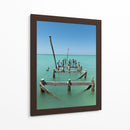 Pelicanos en el mar de Holbox - Wandering Pixels Co. | Cuadro decorativo de Canvas Lab