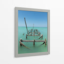 Pelicanos en el mar de Holbox - Wandering Pixels Co. | Cuadro decorativo de Canvas Lab